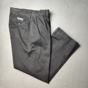 Polo Ralph Lauren Pants Mens 34x29 Black Classic Chino Andrew Pleat Front Cotton